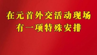 近看外交｜在元首外交活动现场 有一项特殊安排