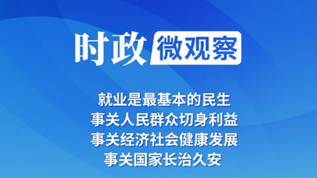 时政微观察丨“就业是家事，更是国事”